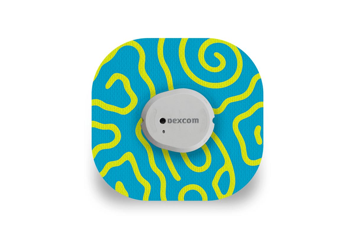 Squiggly Patch for Dexcom G7 / One+ diabetes supplies and insulin pumps