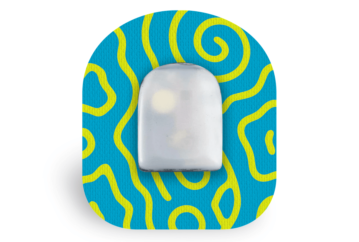 Squiggly Patch for Omnipod diabetes supplies and insulin pumps