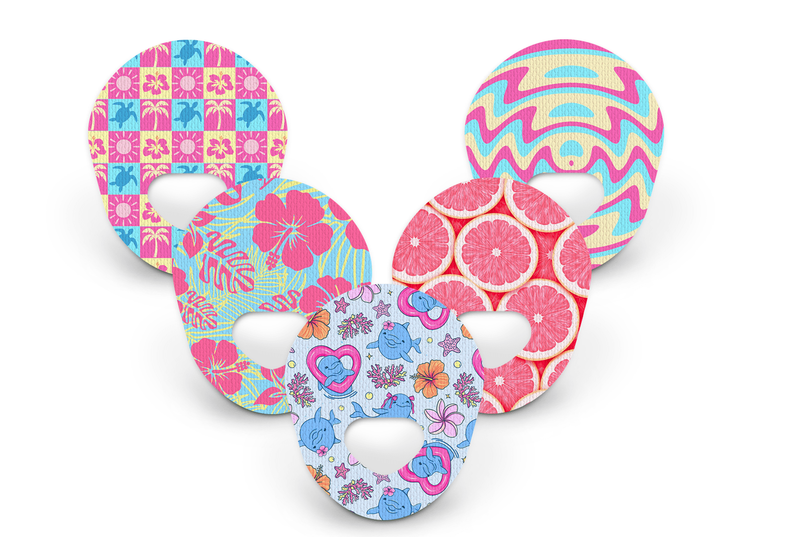 Summer Party Patch Pack for Guardian Enlite diabetes supplies and insulin pumps