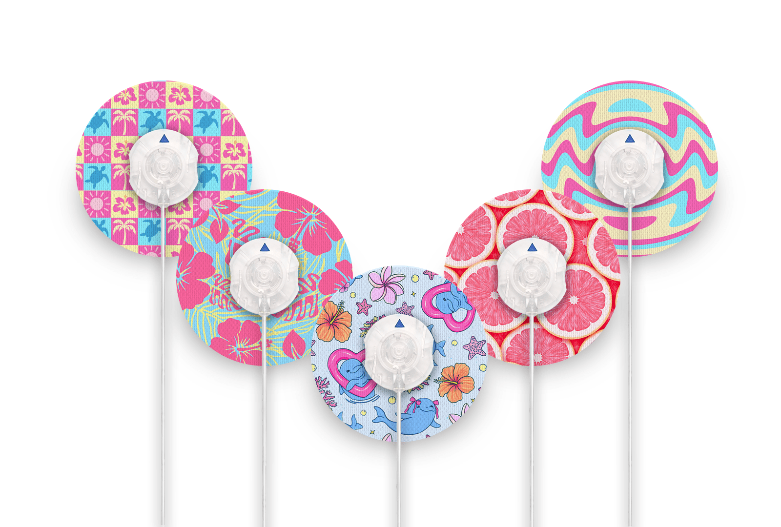 Summer Party Patch Pack for Minimed QuickSet diabetes supplies and insulin pumps