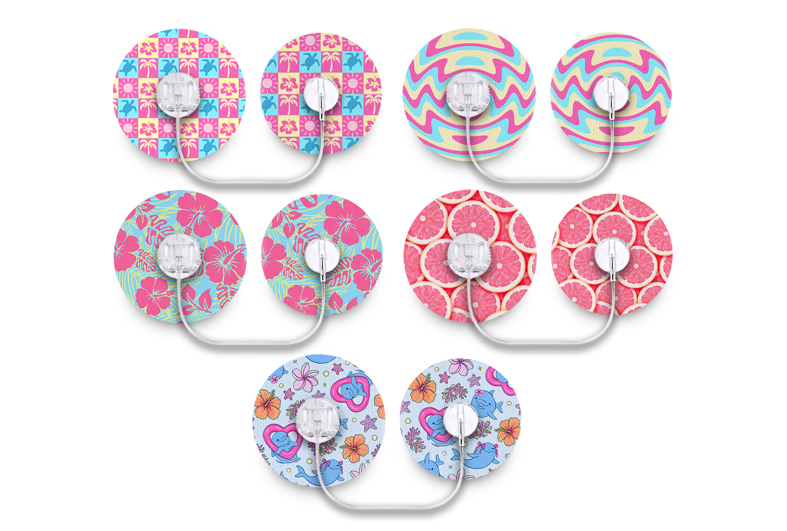 Summer Party Patch Pack for Minimed Sure - T diabetes supplies and insulin pumps
