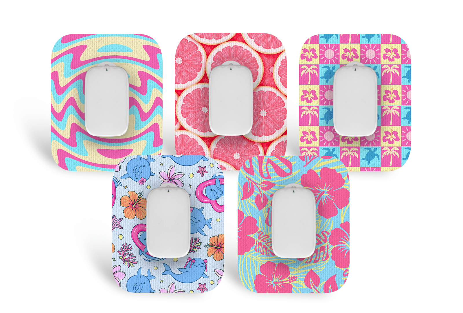 Summer Party Patch Pack for Medtrum CGM diabetes supplies and insulin pumps