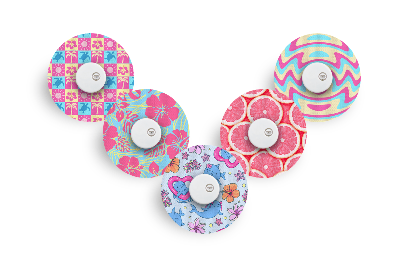Summer Party Patch Pack for Libre 3 diabetes supplies and insulin pumps