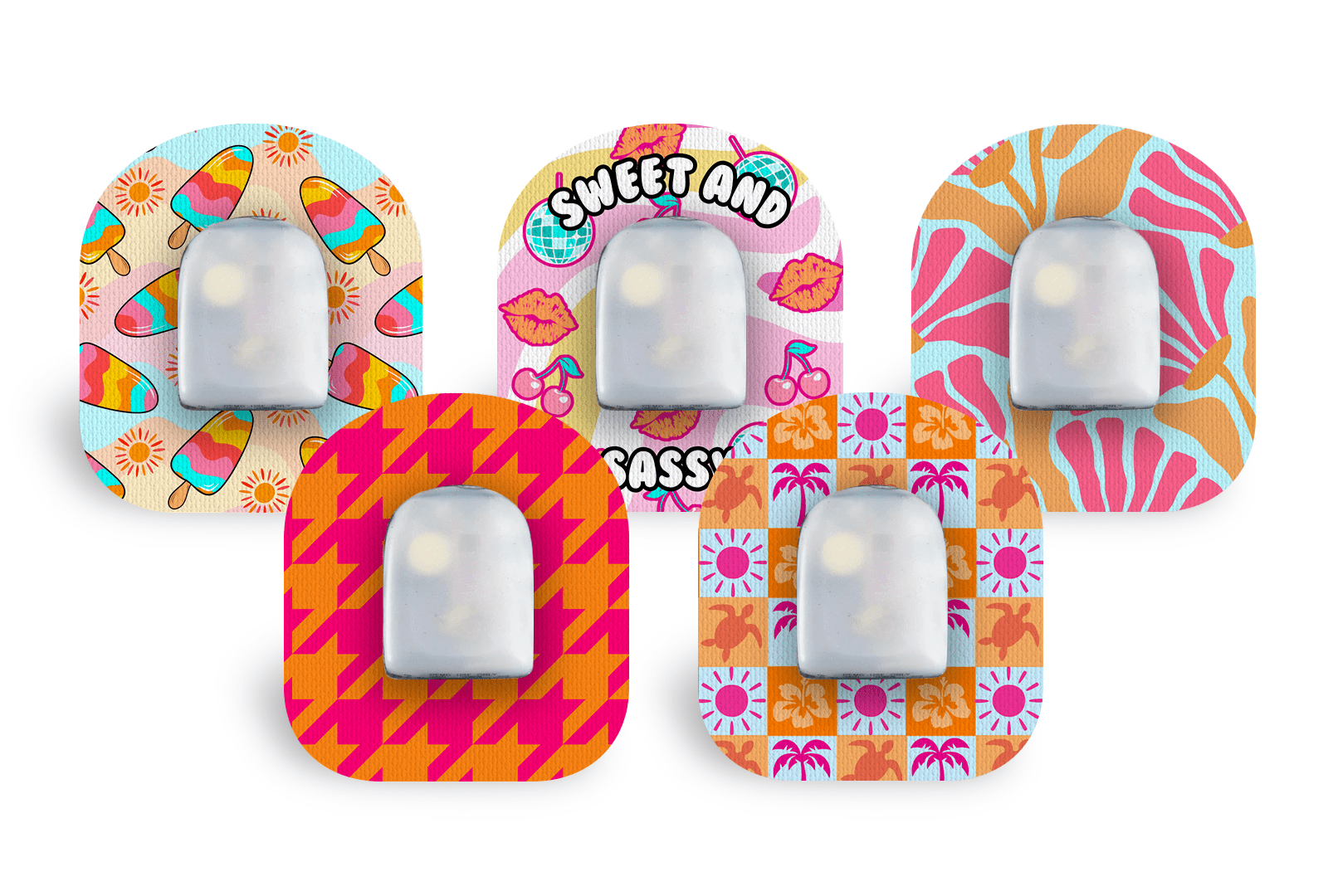 Sweet and Sassy Patch Pack for Omnipod diabetes supplies and insulin pumps