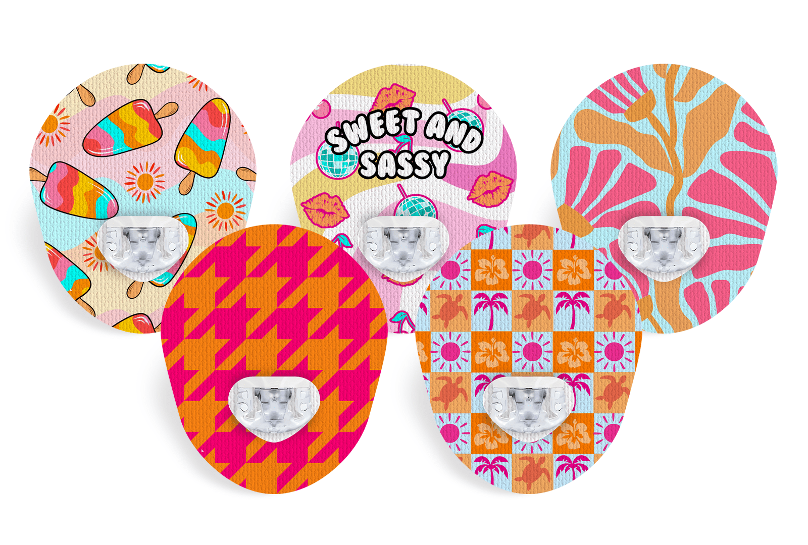 Sweet and Sassy Patch Pack for Guardian Enlite diabetes supplies and insulin pumps