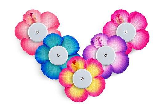 Sweet Hibiscus Patch Pack for Freestyle Libre diabetes supplies and insulin pumps