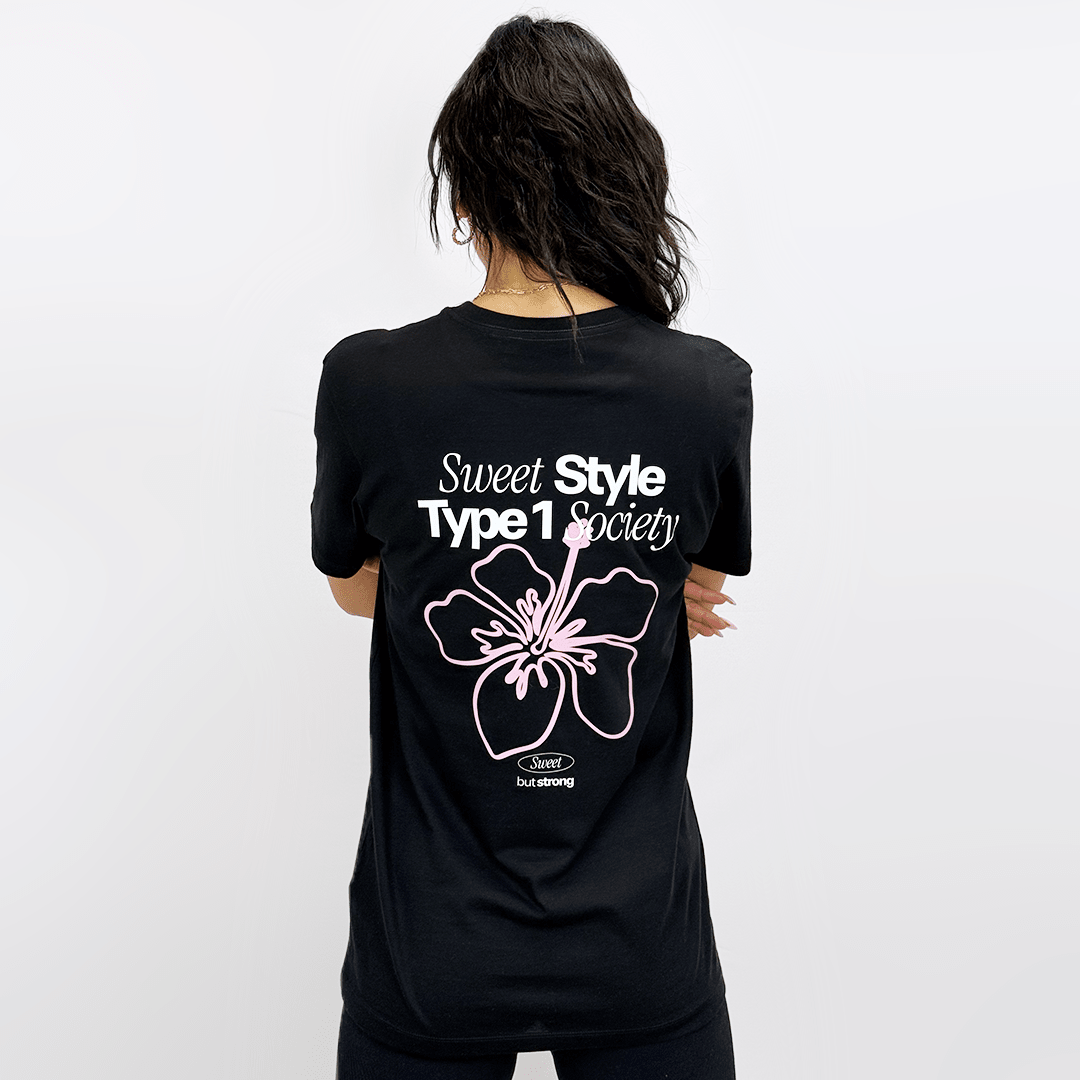 Sweet Style T-Shirt for Black diabetes supplies and insulin pumps