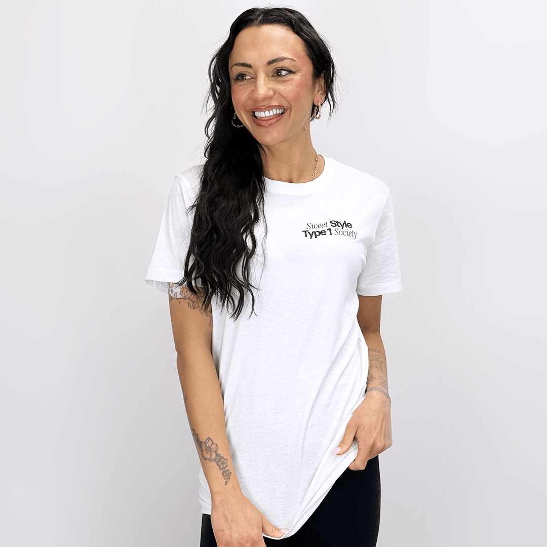 Sweet Style T-Shirt for White diabetes supplies and insulin pumps