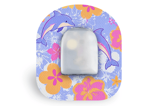 Tropical Dolphins Patch - For Omnipod® for Single diabetes supplies and insulin pumps