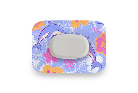 Tropical Dolphins Patch - GlucoRX Aidex for Single diabetes supplies and insulin pumps
