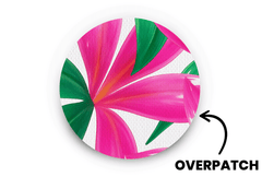 Tropical Leaves Patch for Overpatch diabetes supplies and insulin pumps