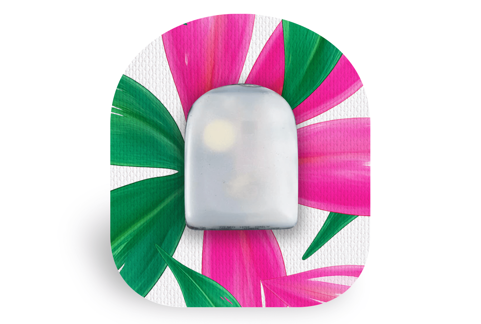 Tropical Leaves Patch for Omnipod diabetes supplies and insulin pumps