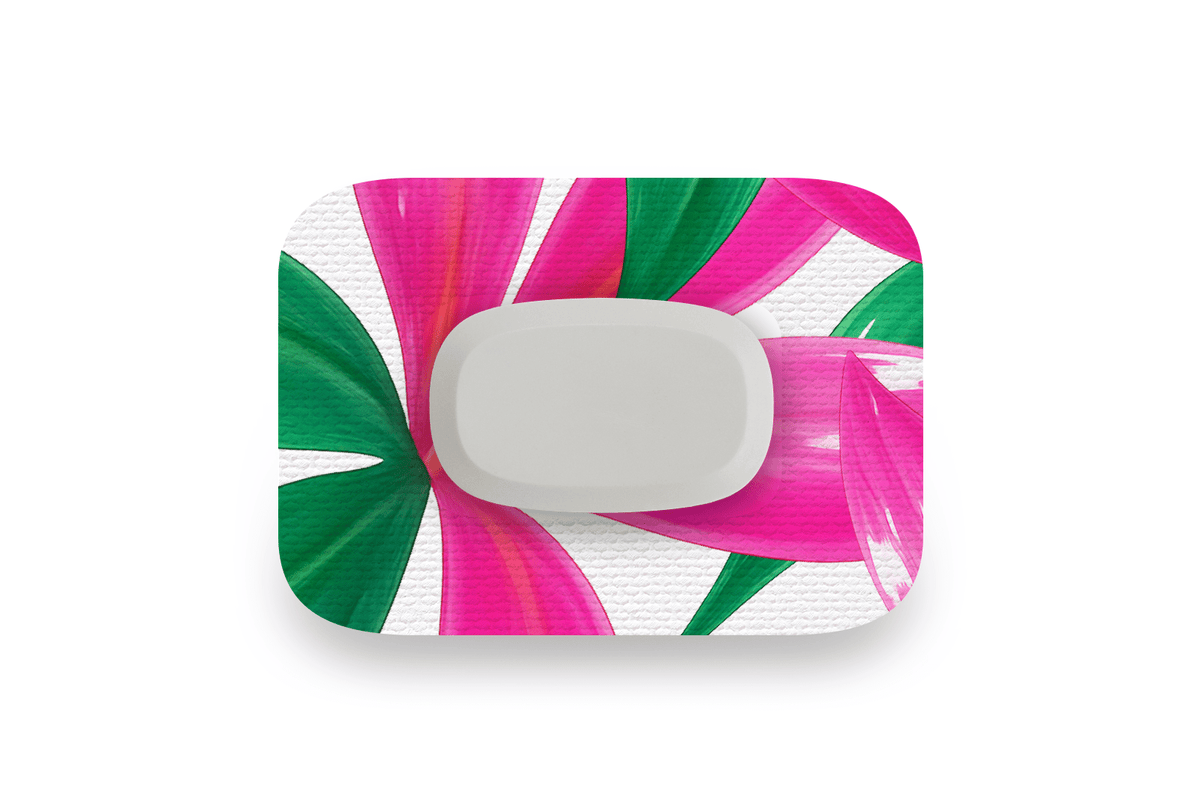 Tropical Leaves Patch - GlucoRX Aidex for Single diabetes supplies and insulin pumps