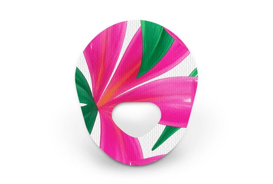 Tropical Leaves Patch - Guardian Enlite for Single diabetes supplies and insulin pumps