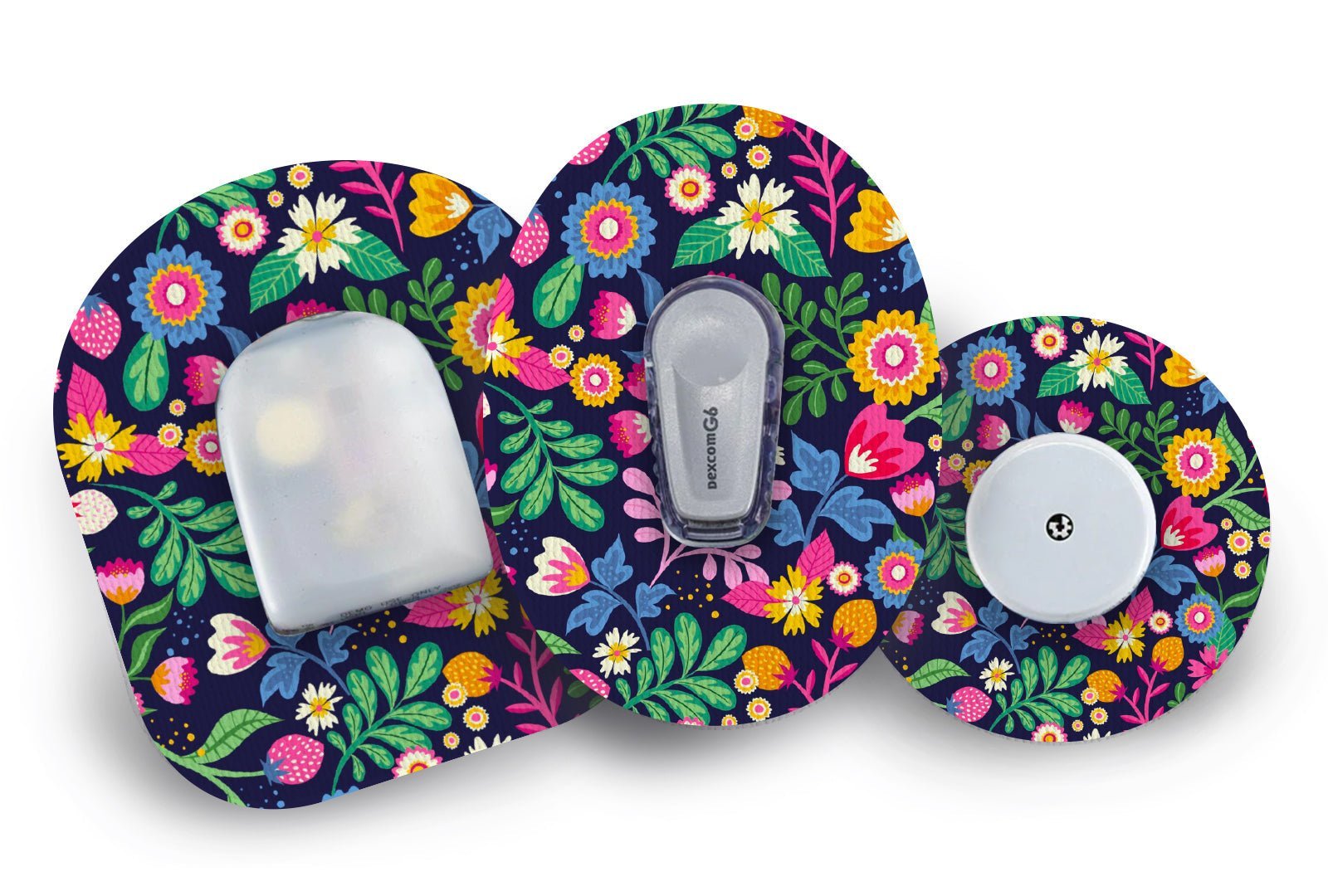 Vibrant Flowers Patch - 20 Pack for Freestyle Libre 2 diabetes supplies and insulin pumps