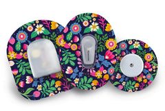 Vibrant Flowers Patch - 20 Pack for Freestyle Libre 2 diabetes supplies and insulin pumps