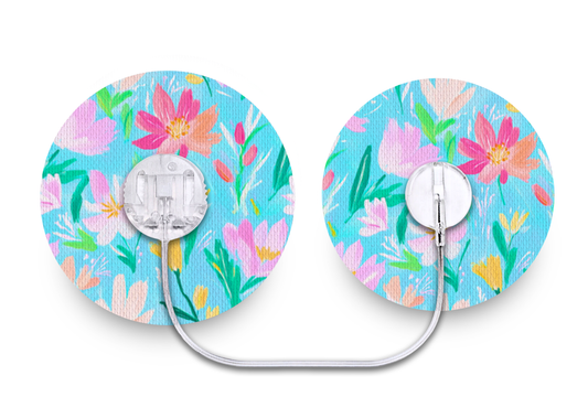 Vibrant Petals Patch - Tru - Steel for Single diabetes supplies and insulin pumps