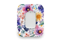 Watercolour Flowers Patch for Medtrum CGM diabetes supplies and insulin pumps