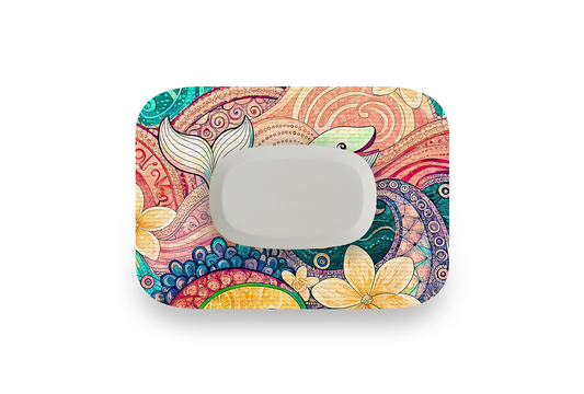 Whimsical Whale Patch - GlucoRX Aidex for Single diabetes supplies and insulin pumps