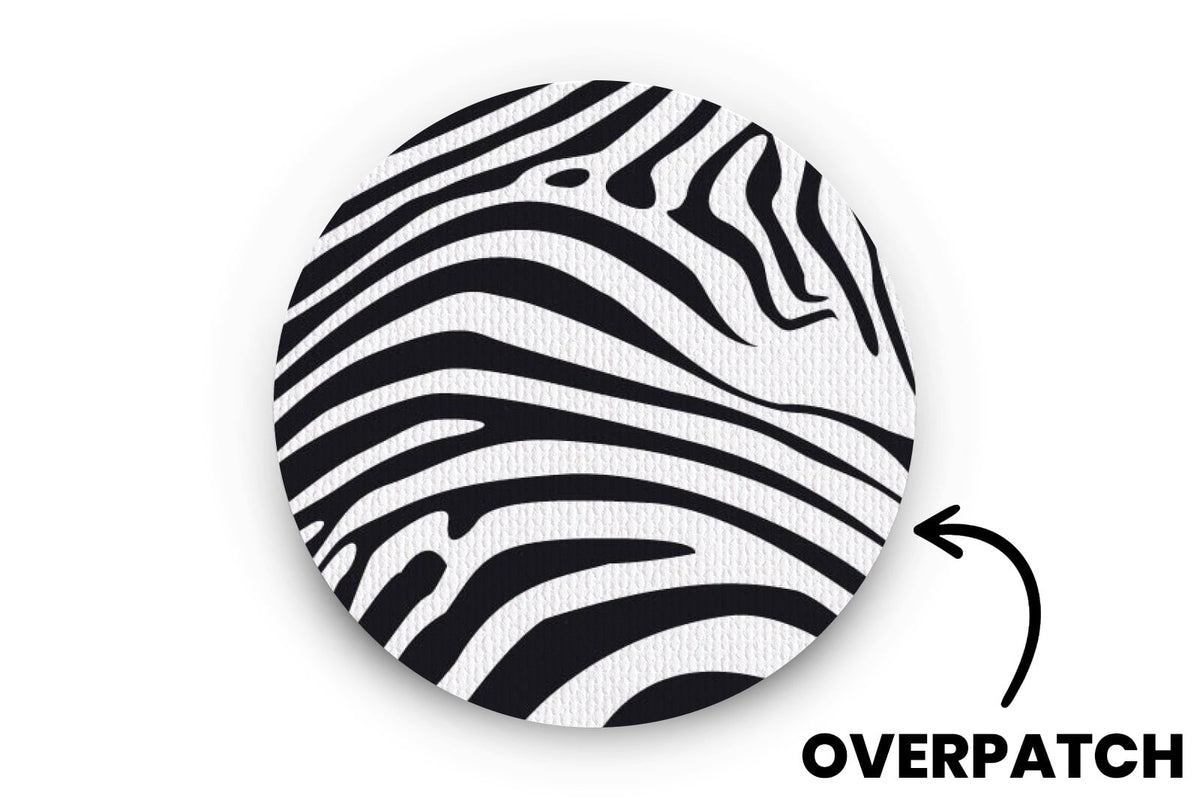 Zebra Print Patch - Overpatches for Single diabetes supplies and insulin pumps