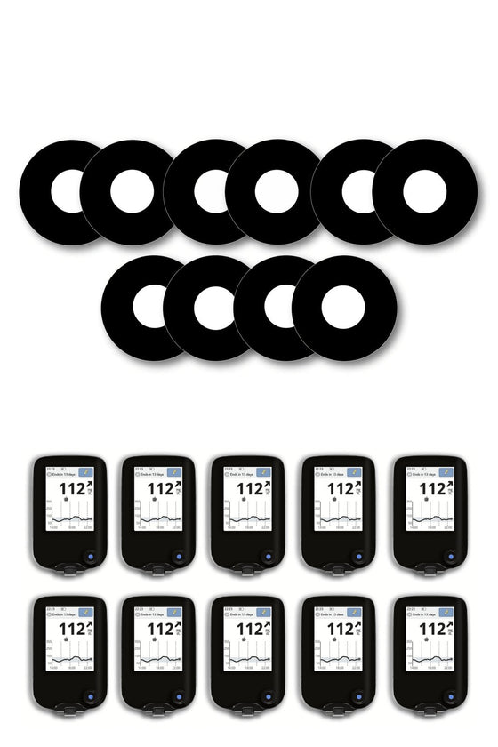 All Black Patches Matching Set for Freestyle Libre diabetes CGMs and insulin pumps