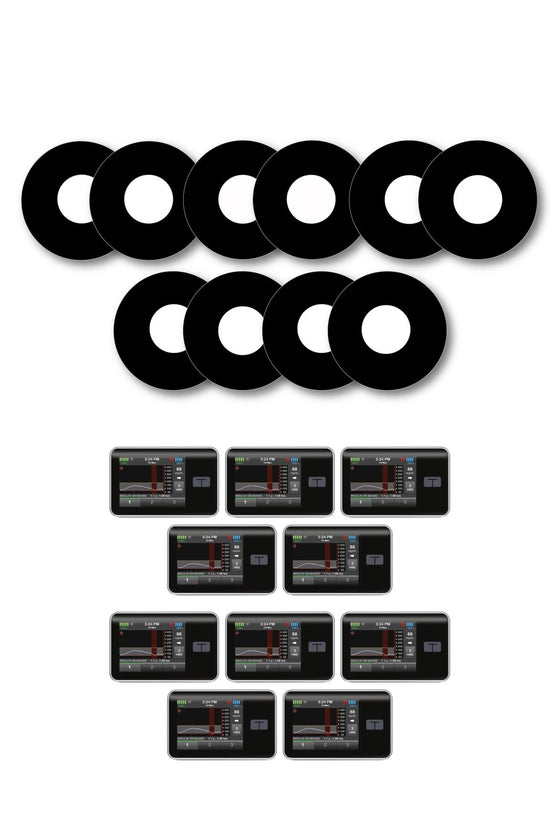 All Black Patches Matching Set for Freestyle Libre diabetes CGMs and insulin pumps