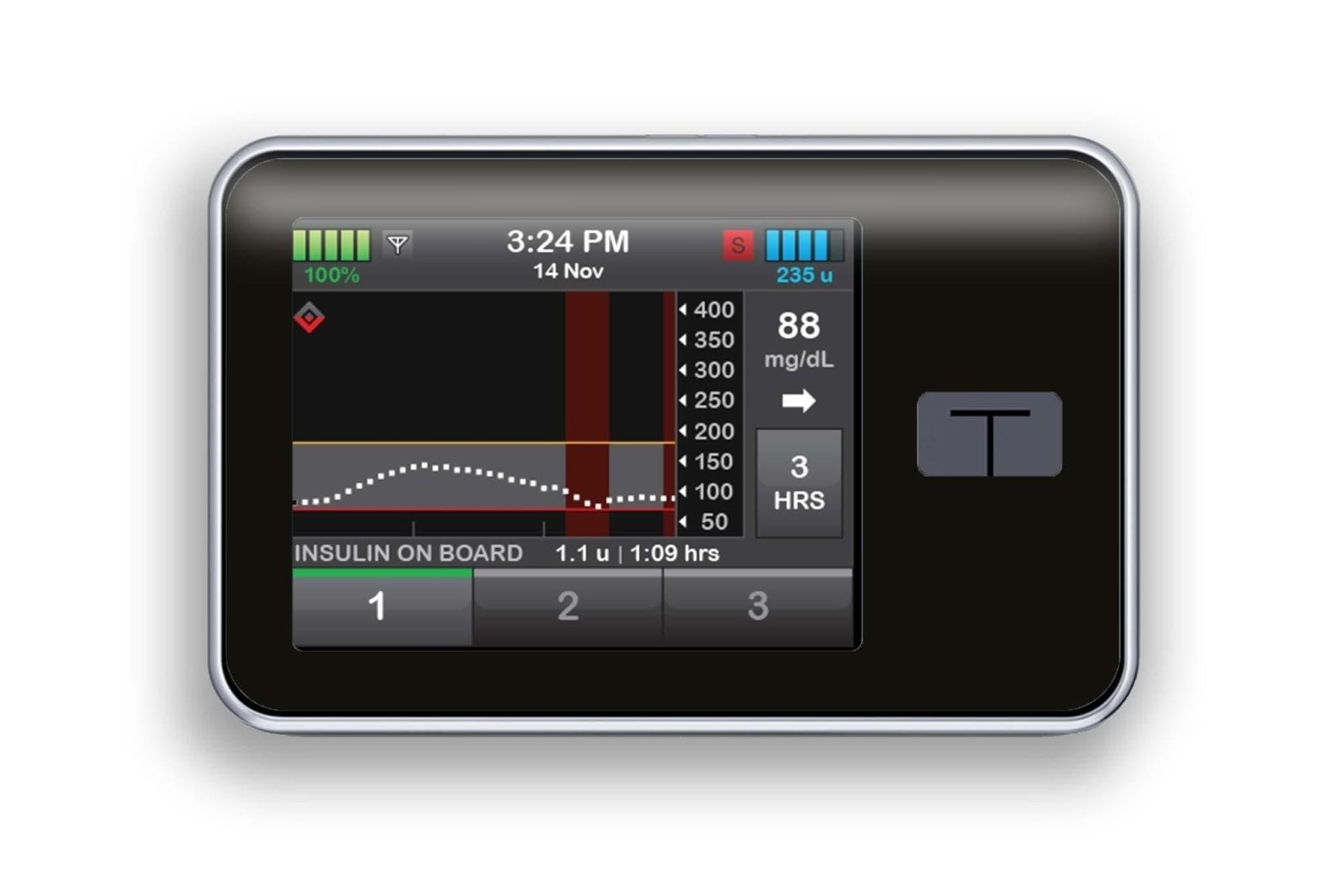 All Black Stickers for T:Slim X2 diabetes CGMs and insulin pumps