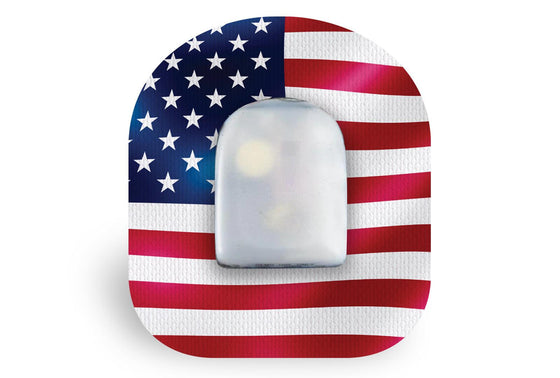 American Flag Patch for Omnipod diabetes CGMs and insulin pumps
