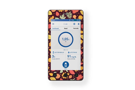 Autumn Vibes Sticker - Omnipod Dash PDM for diabetes CGMs and insulin pumps