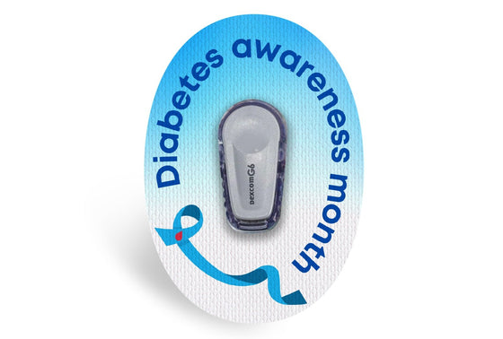 Awareness Ribbon Patch - Dexcom G6 for Single diabetes CGMs and insulin pumps