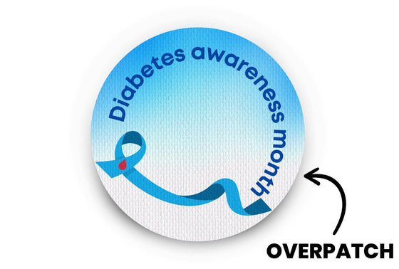 Awareness Ribbon Patch for Freestyle Libre 3 diabetes CGMs and insulin pumps