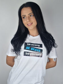  Be Brave (Blue) Adult T-Shirts for Black diabetes supplies and insulin pumps
