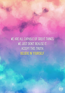  Believe in Yourself Poster for A4 diabetes supplies and insulin pumps