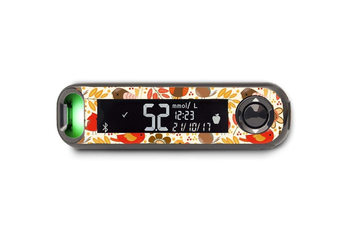 Birds and Flowers Sticker - Contour Next One for diabetes CGMs and insulin pumps