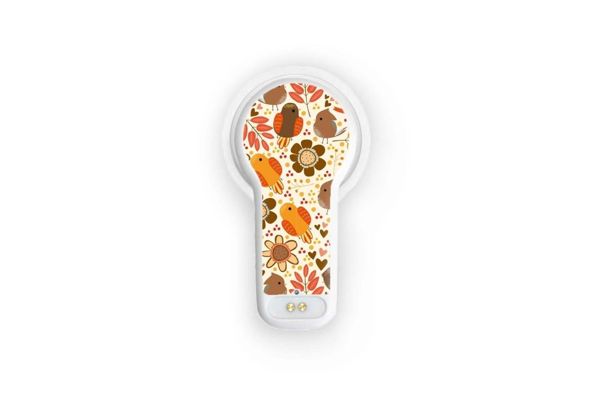 Birds and Flowers Sticker - MiaoMiao2 for diabetes CGMs and insulin pumps