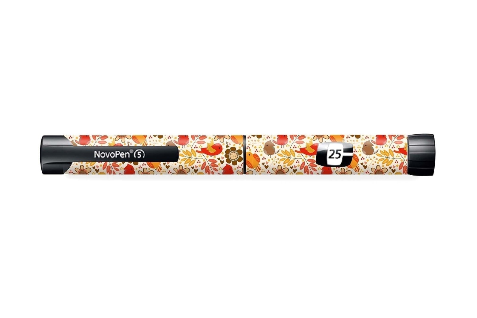 Birds and Flowers Sticker - Novopen for diabetes CGMs and insulin pumps