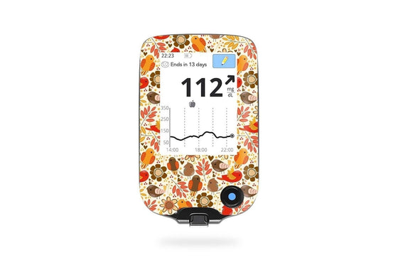 Birds and Flowers Stickers for Libre Reader diabetes supplies and insulin pumps
