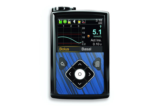 Black And Blue Sports Sticker - Medtronic Minimed 640g, 680g, 780g for diabetes CGMs and insulin pumps