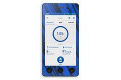 Black And Blue Sports Sticker for Omnipod Dash PDM diabetes CGMs and insulin pumps