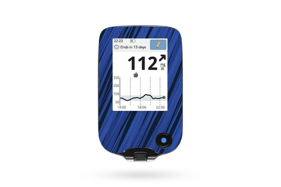 Black And Blue Sports Sticker for Libre Reader diabetes CGMs and insulin pumps