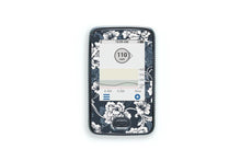  Black Flowers Sticker - Dexcom G6 Receiver for diabetes CGMs and insulin pumps