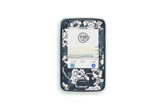 Black Flowers Sticker - Dexcom G6 / One Receiver for diabetes CGMs and insulin pumps