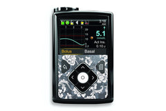 Black Flowers Sticker - Medtronic Minimed 640g, 680g, 780g for diabetes CGMs and insulin pumps