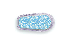 Blue and White Flowers Sticker - Dexcom G6 / One Sensor for diabetes CGMs and insulin pumps