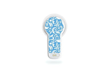  Blue and White Flowers Sticker - MiaoMiao2 for diabetes CGMs and insulin pumps