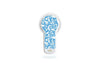 Blue and White Flowers Sticker for MiaoMiao2 diabetes CGMs and insulin pumps