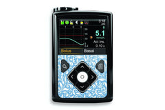 Blue and White Flowers Sticker for Medtronic Minimed 640g, 680g, 780g diabetes CGMs and insulin pumps