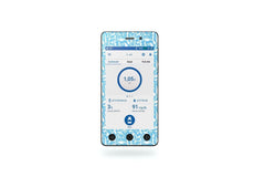 Blue and White Flowers Sticker for Omnipod Dash PDM diabetes CGMs and insulin pumps