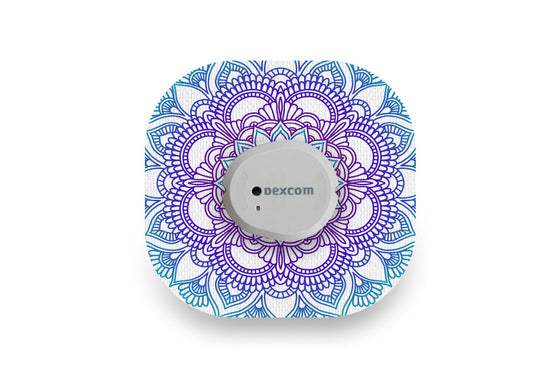 Blue Mandala Patch for Dexcom G7 diabetes CGMs and insulin pumps