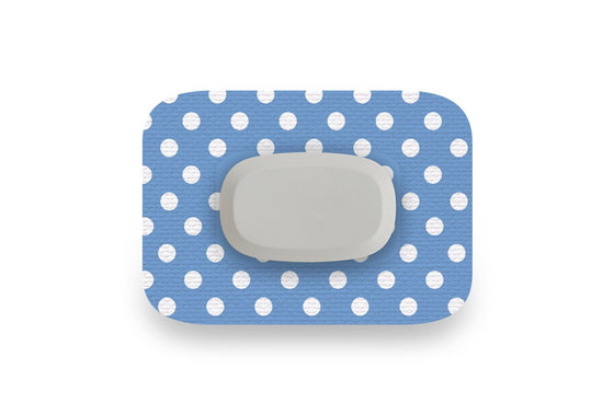 Blue Polka Dot Patch for GlucoRX Aidex diabetes CGMs and insulin pumps